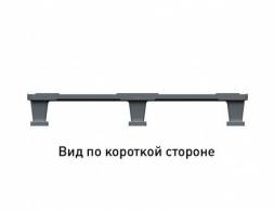 Паллет (поддон) пластиковый перфорированный на 3-х полозьях, 1200х1000x150 мм, серый [02.112.91.С71]