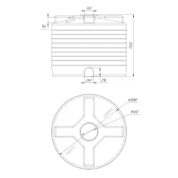 Емкость вертикальная 5000л низкая