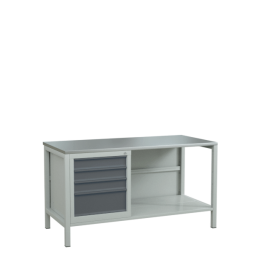 Верстак 1500 с тумбой для инструментов сборный [17290]