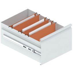 Шкаф для картотек ШК-2 А4 с мастер-системой и замками на каждом ящике [9890]