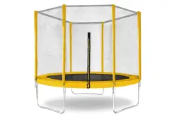 Батут с защитной сеткой Trampoline 10 диаметр 3,0 м жёлтый