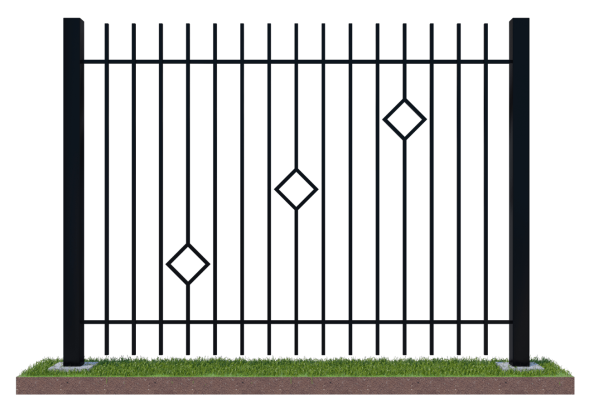 Забор металлический сварной секционный СЗ-7, 1 м²