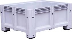 Крупногабаритный сплошной пластиковый контейнер на ножках Big Box, 1200x1000x580 мм, белый [12001000580-00] 