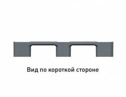 Паллет (поддон) пластиковый перфорированный на 3-х полозьях, 1200х1000x150 мм, серый [02.103.91.C3]