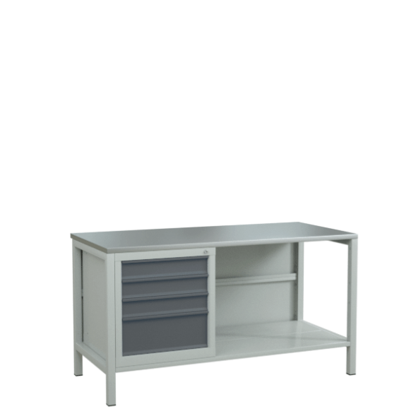 Верстак 1500 с тумбой для инструментов сборный [17292]