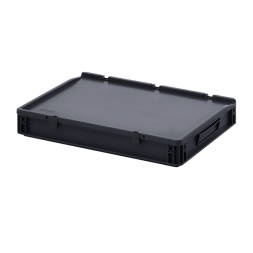 Евроконтейнер ESD с крышкой на шарнире 90x400x600 [9692]