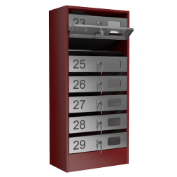 Почтовый ящик на 7 квартир серия Эталон с окошком [12092]