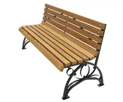 Скамейка стальная «Флора» 3,0 м (3 опоры)