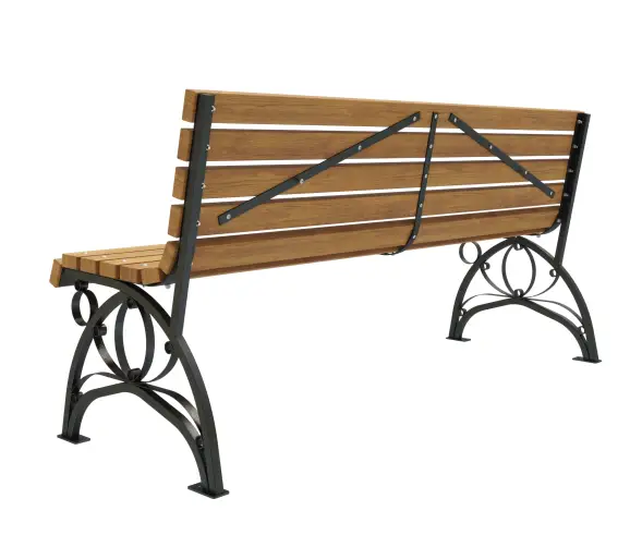 Скамейка стальная «Флора» 3,0 м (3 опоры)