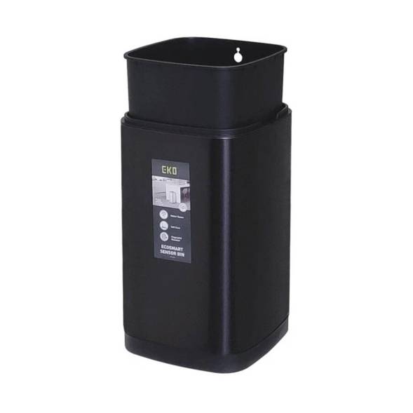 Мусорное ведро сенсорное EKO, 30 литров, ЧЁРНЫЙ (Перезаряжаемое)