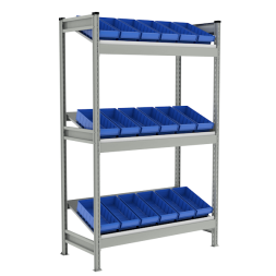 Стеллаж металлический наклонный СТ-023 2000x1200x585 [13693]