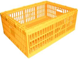 Ящик пластиковый перфорированный с крышкой для перевозки птицы (несушек и бройлеров), 850х500х300 мм, синий [312]